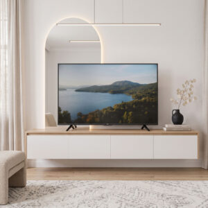Meja TV Custom Minimalis Modern Finishing HPL & Duco