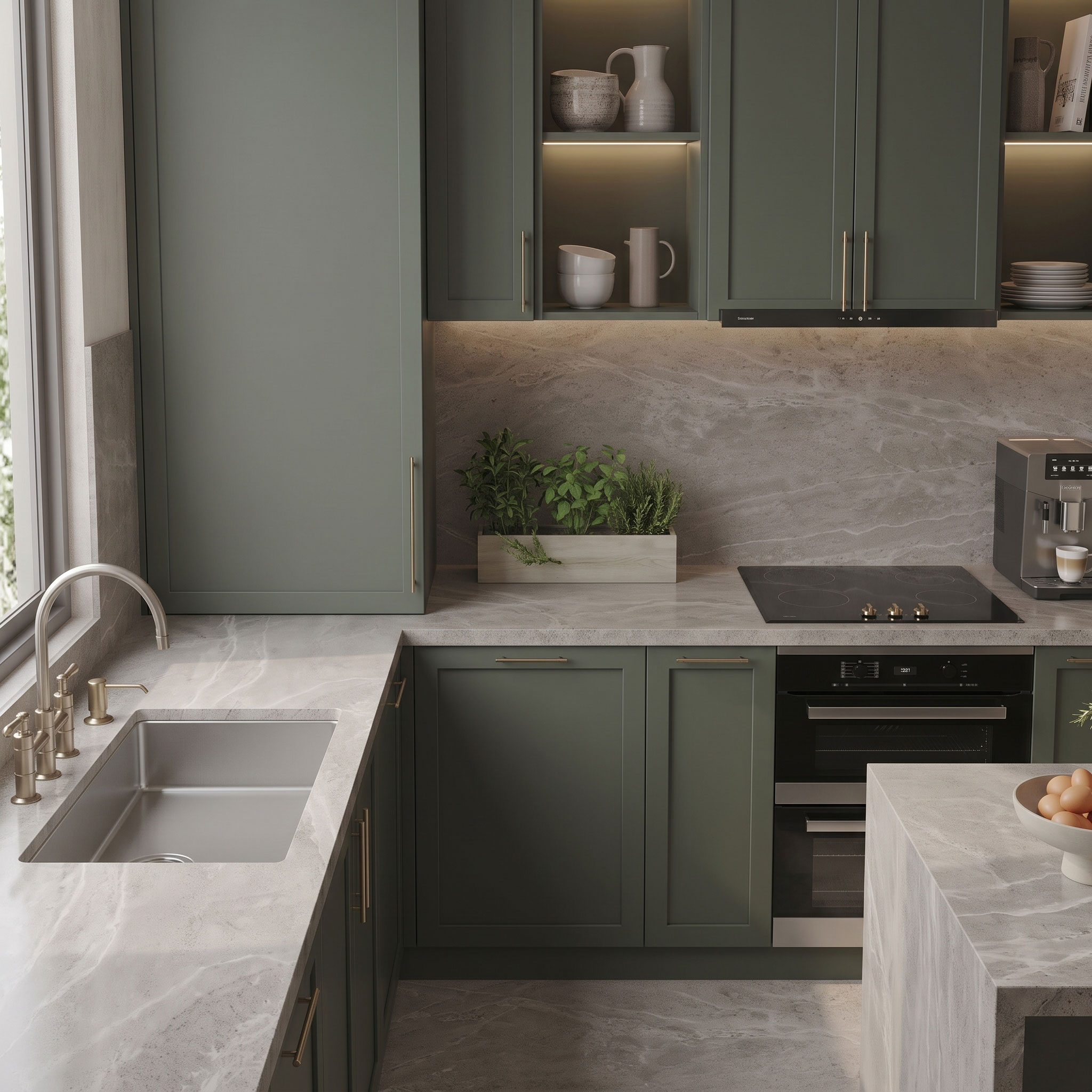 Kitchen Set Custom Minimalis Finishing HPL (Free Rak Piring & Rak Sendok) - Image 3
